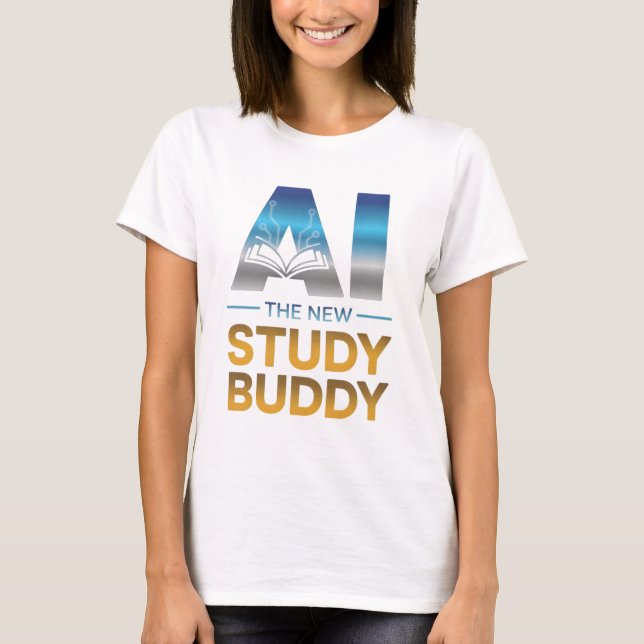 T-shirt Artificial Intelligence Study Buddy Design (Devant)