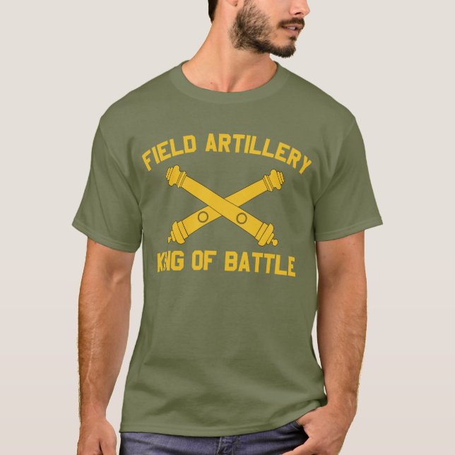 T-shirt Artillerie De Terrain Insigne Du Roi De La Branche (Devant)