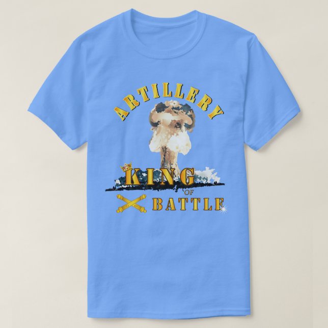 T-shirt Artillerie Roi de bataille avec explosion atomique (Design devant)