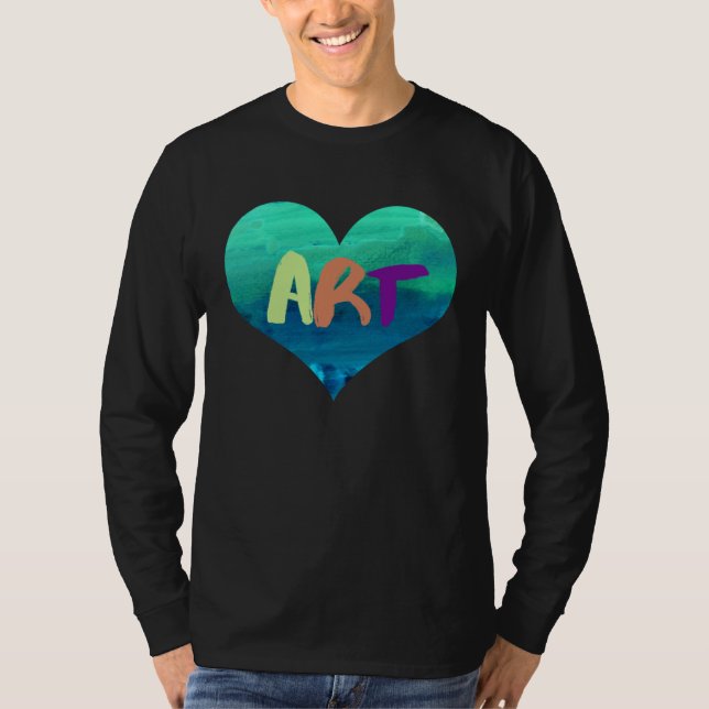T-shirt Artis Teacher  For  Colorful Heart  3 (Devant)