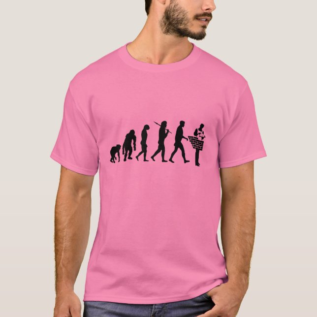 T-shirt Artisan d'évolution de maçons de maçon de couche (Devant)