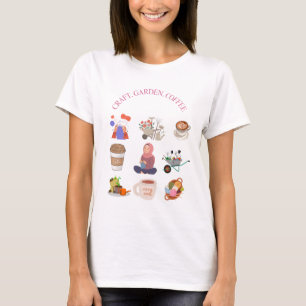 T-shirt artisanat, jardin, café, autogestion