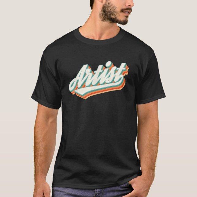 T-shirt Artist Cute Vintage Graphic (Devant)