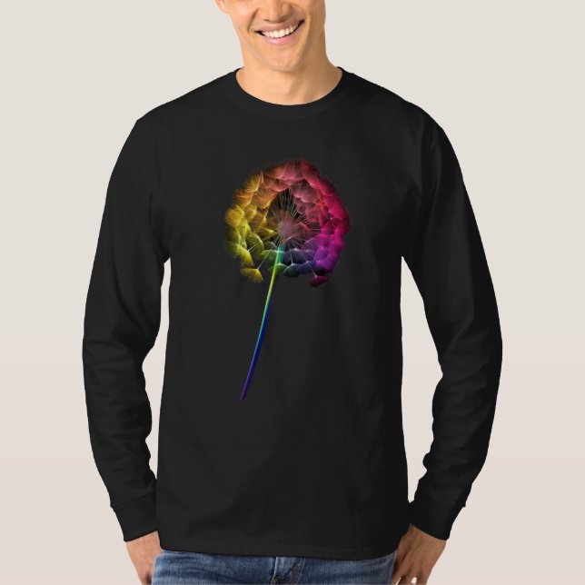 T-shirt Artist Dandelion Garden Rainbow Flower (Devant)