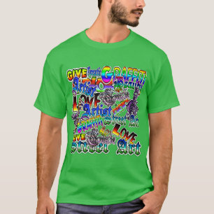 T-shirt Artist Graffiti Texte Chemise noire