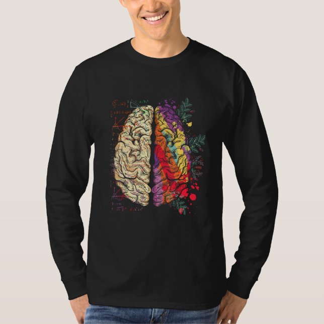 T-shirt Artist Painter Neuroscience Colorful Human Brain (Devant)