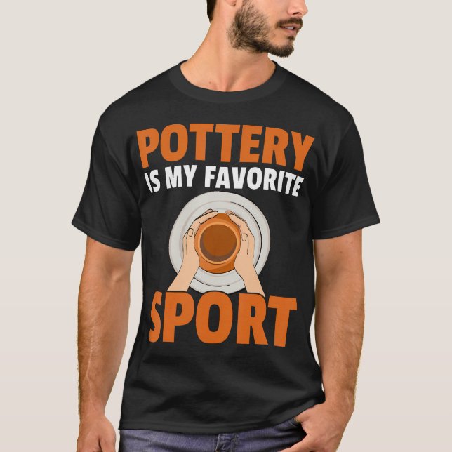 T-shirt Artiste Céramiste Potier en Argile - La Poterie Es (Devant)