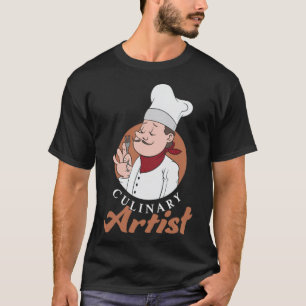 T-shirt Artiste culinaire Conception pour une fête de beig