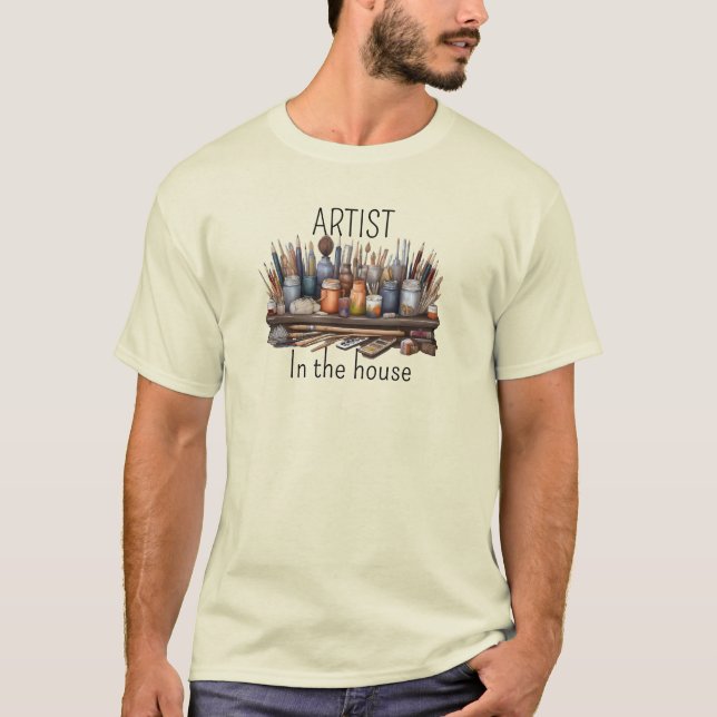 T-shirt Artiste dans la maison (Devant)