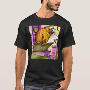 T-shirt Artiste de chat aux couleurs vives chaton idiot ch