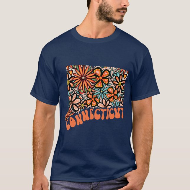 T-shirt Artiste de conception de l'État du Connecticut Ill (Devant)