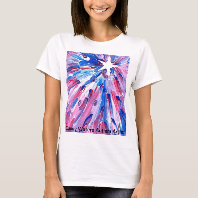 T-shirt Artiste de l'autisme Candy Waters (Devant)