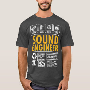 T-shirt Artiste de l'éditeur de mixeur du son