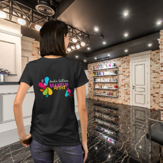 T-shirt Artiste de maquillage à éclaboussure de couleur