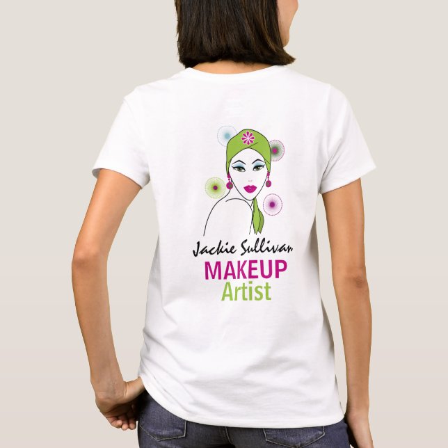 T-shirt Artiste de maquillage rétro (Dos)