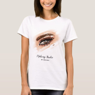 T-shirt Artiste de maquillage Yeux Brown Lashs longs