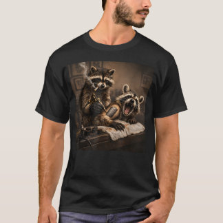 T-shirt Artiste de tatouage de raton laveur drôle peut tat