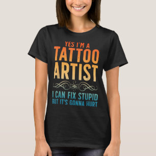 T-shirt Artiste de tatouage drôle d'art pour hommes femmes