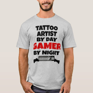 T-shirt Artiste de tatouage par Joueur de Jour par Nuit