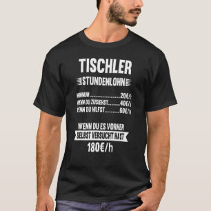 T-shirt Artiste du salaire horaire du charpentier