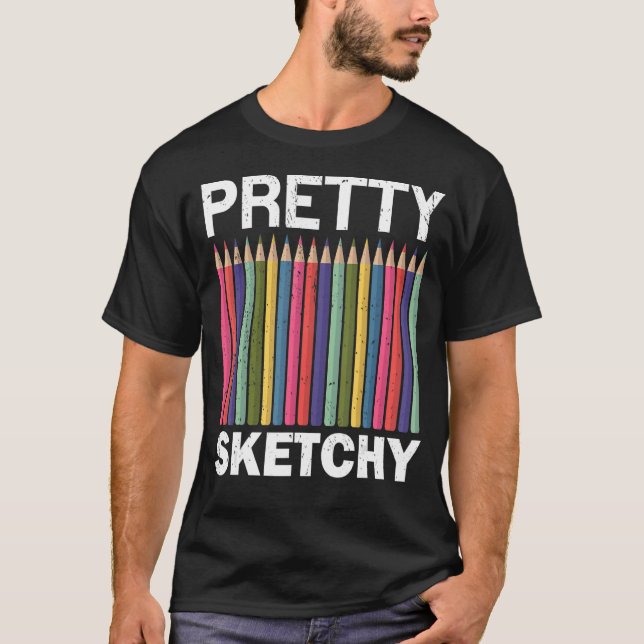 T-shirt Artiste enseignant d'art assez Sketchy (Devant)