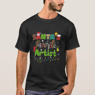 T-shirt Artiste favori de père Noël Funny Noël Long Sleev