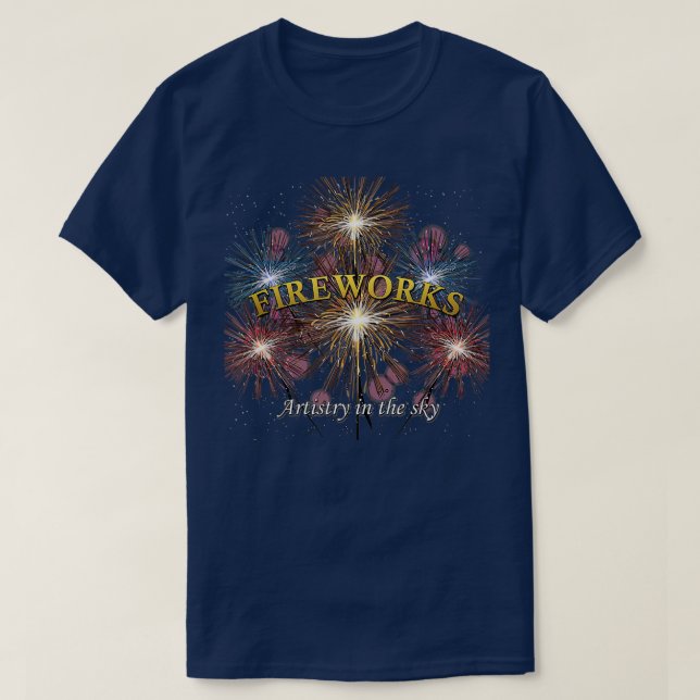T-shirt Artiste Fireworks Dans Le Ciel Pyro Explosion Pyro (Design devant)