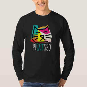 T-shirt Artiste I Enseignant d'Art I Picatsso I Chat Abstr