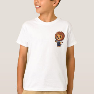 T-shirt Artiste Lion Barbier Chibi Enfants