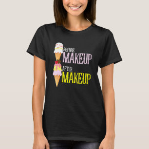 T-shirt Artiste maquillage avant après la crème glacée bea