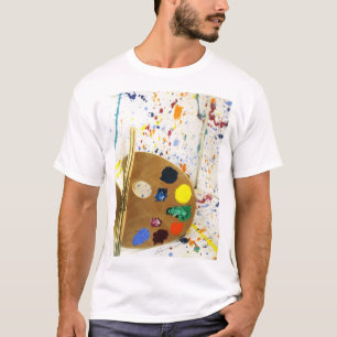 T-shirt Artistes Peinture Splatter et Palette de Peinture