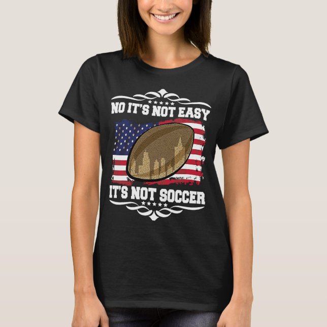 T-shirt Artistic Motivational USA Flag Rugby Quote (Devant)