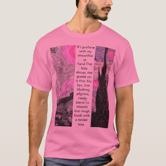 T-shirt Artistic Van Gogh Broken Paint Pink