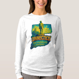 T-shirt artistique de l'État du Connecticut - Pein