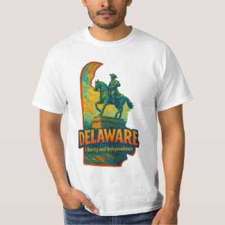 T-shirt artistique de l'État du Delaware - Peintur