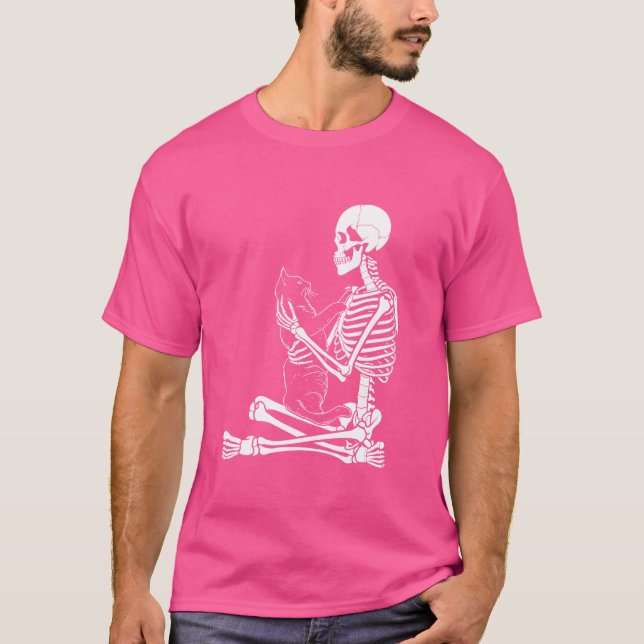 T-shirt Arts graphiques Kitty Skeleton Costume d'Halloween (Devant)