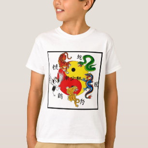 T-SHIRT ARTS MARTIAUX 5 ANIMAUX