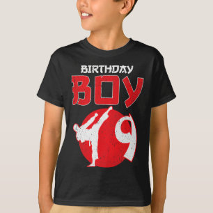 T-shirt Arts Martiaux Anniversaire 9 Ans Karaté Taekwondo