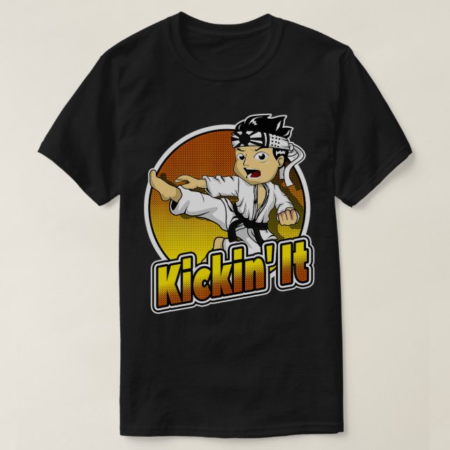 T-shirt Arts martiaux Cadeaux Karate pour les garçons Kick (Design devant)