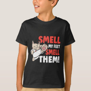 T-shirt Arts Martiaux Chat Sentez Mes Pieds Sentez-Les ! F