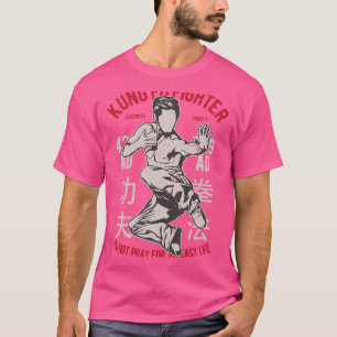 T-shirt Arts martiaux chinois vintages Kung Fu Lutte