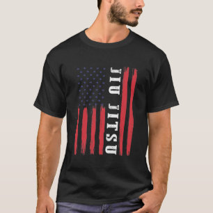 T-shirt Arts martiaux Drapeau américain Jiu Jitsu