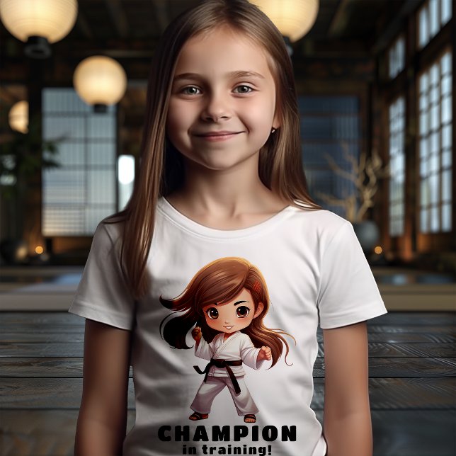 T-Shirt Arts martiaux du karaté féminin (A t-shirt for your little princess karate warrior! )