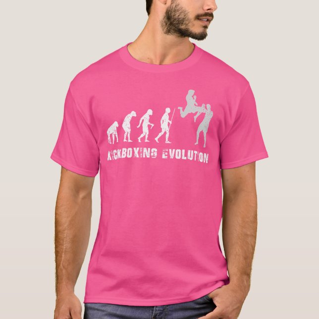 T-shirt Arts martiaux Évolution humaine Kickboxing Thérapi (Devant)
