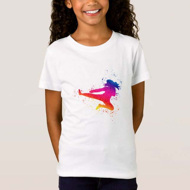 T-Shirt Arts Martiaux Féminins, Coup De Feu, Coup De Peint (Devant)