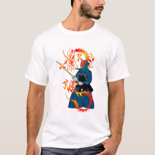T-shirt Arts Martiaux Hwa Rang Do Stick Lutter Dragon
