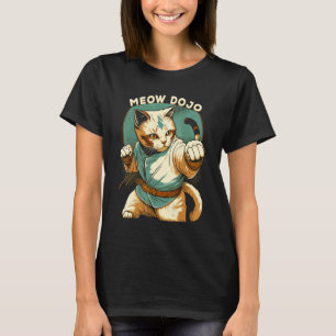 T-shirt Arts Martiaux Japonais Karaté Chat Miaou Dojo