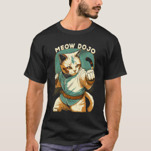 T-shirt Arts Martiaux Japonais Karaté Chat Miaou Dojo