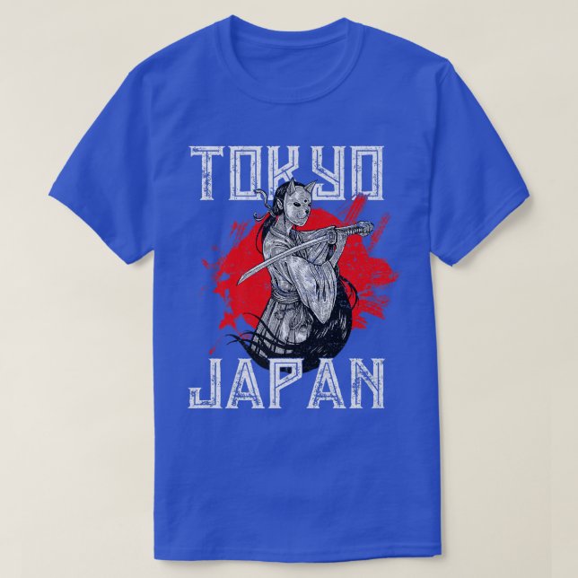 T-shirt Arts martiaux Japonais Tengu Samurai avec Neko Mas (Design devant)