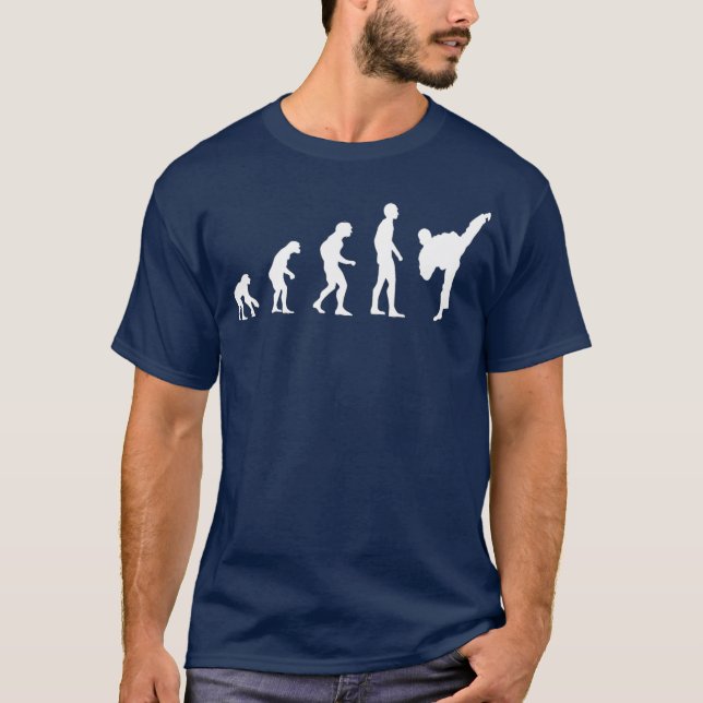 T-shirt Arts martiaux Karate Jiu Jitsu Evolution Cadeau (Devant)